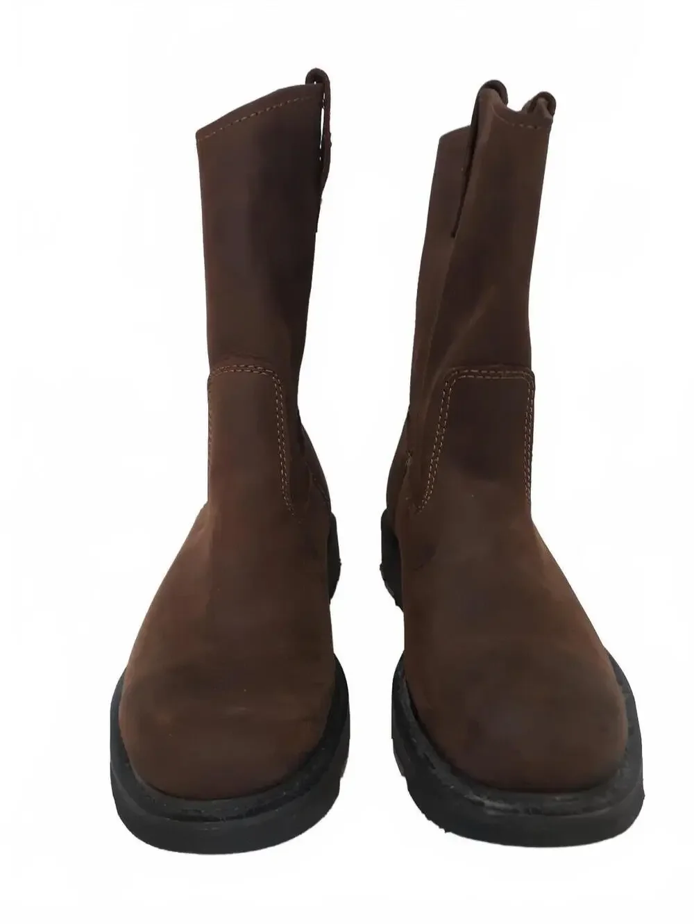 Wolverine DD Work Wellington Boots Men's 10M W04727 Brown Leather Pull On